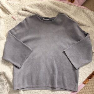 Max Mara Mainline 100% Virgin Wool Knit Top – Size M – Grey